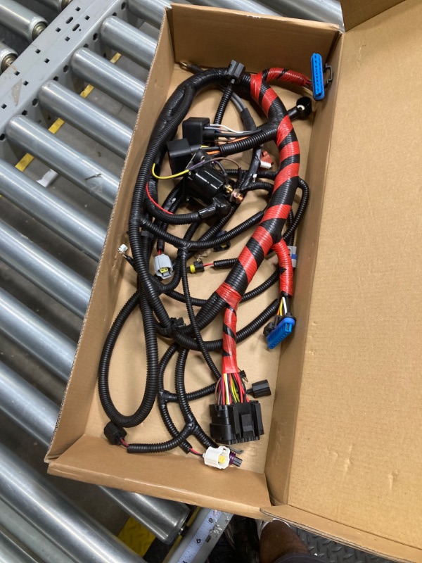 Photo 2 of Engine Wiring Harness Replacement for Ford F250 F350 F450 F550 Super Duty 2000 2001 7.3L Diesel Engine with Automatic Transmission Replaces YC3Z12B637BA YC3Z-12B637-BA with Auto Cali After 10/25/99 2000-2001 7.3L with Cali YC3Z12B637BA