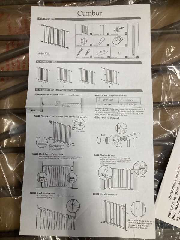 Photo 3 of Cumbor 36" Extra Tall, 29.7"- 40.6" Width Baby Gate & Cumbor 30.5" Tall, 29.5"-40.6" Width Dog Gate for House, Stairs, Doorways