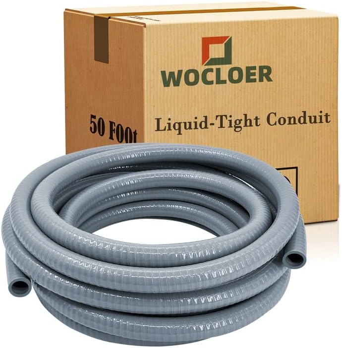 Photo 1 of  Liquid-Tight Conduit - 2 inch 50 Foot PVC Flexible Non Metallic Liquid Tight Electrical Conduit. 2" Diameter