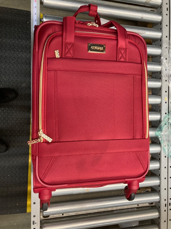 Photo 1 of American Tourister Belle Voyage Softside Luggage with Spinner Wheels, Red, Carry-On 21-Inch Carry-On 21-Inch Red