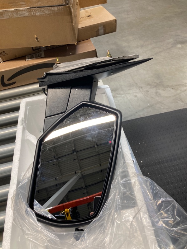 Photo 1 of ZAPOSTS Side View Mirror Replacement Fit for 2014-2017 for Chevy Silverado 1500 for GMC Sierra 1500 Black Power Adjustment Heated Manual Folding Right Door Side Mirror