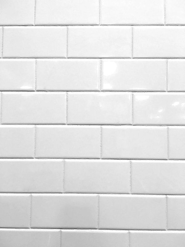 Photo 1 of 3x6 White Glossy Ceramic Subway Tile Wall Backsplash Made in USA