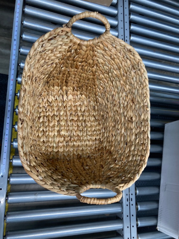 Photo 4 of ***MINOR DAMAGE*** Brown Sea Grass Contemporary Storage Basket, 19 " X 20 " X 18 " - Brown
