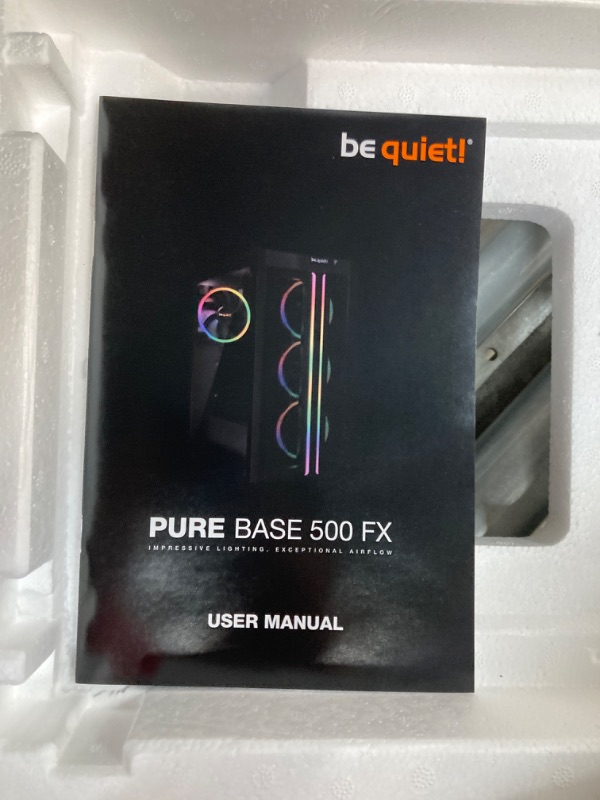 Photo 4 of be quiet! Pure Base 500 FX ATX Midi Tower PC case | ARGB | 4 Pre-Installed Light Wings PWM Fans | Tempered Glass Window | Black | BGW43 BGW43 Case