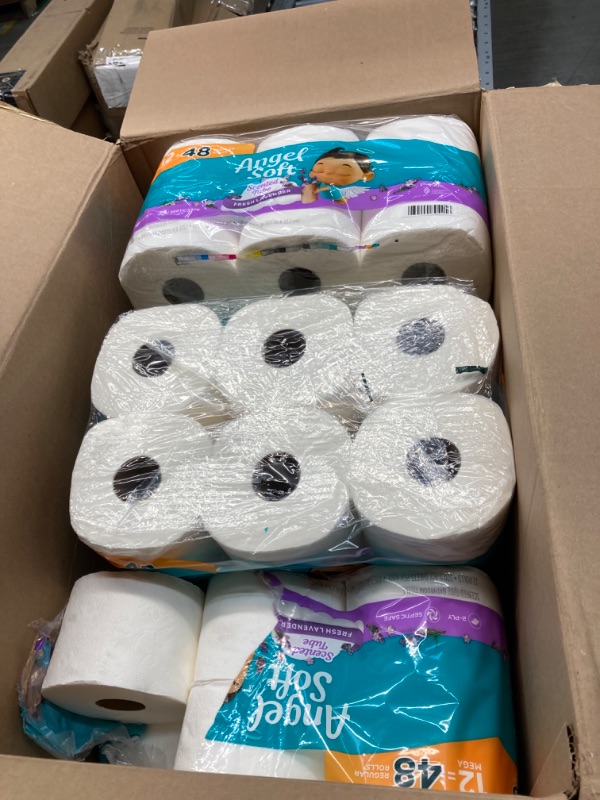 Photo 3 of ***MISSING PARTS*** 4 PACK Angel Soft, Toilet Paper, 12 Mega Rolls, 12 Rolls
