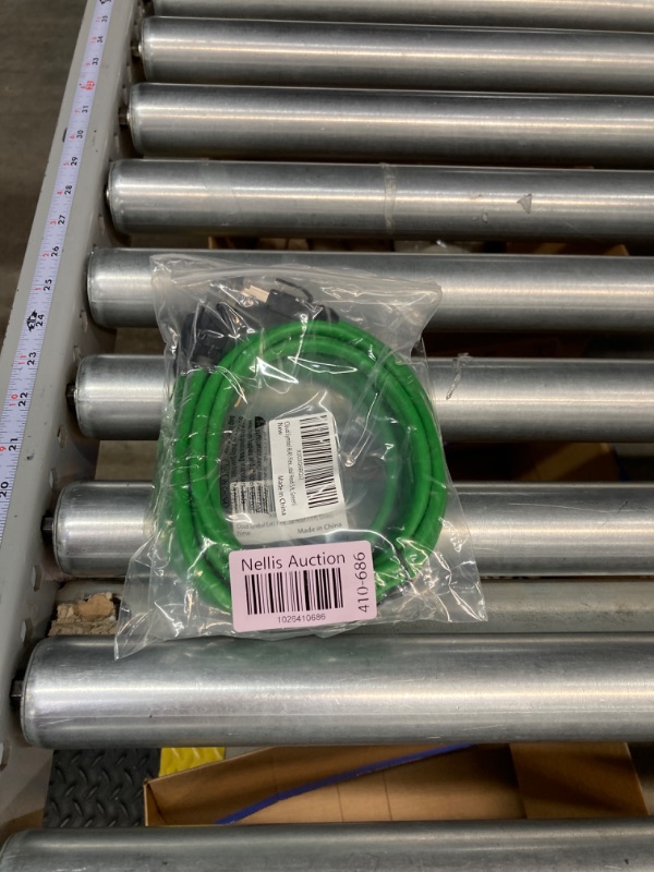 Photo 4 of *** 2 PACK 1 5ft; 1 10ft*** RJ45 Flexibility Industrial Ethernet Cable Cat-6 Twisted Pair Tape Shielding with Nickel Plated Shielded Copper Crystal Head (5 ft, Green) Green 