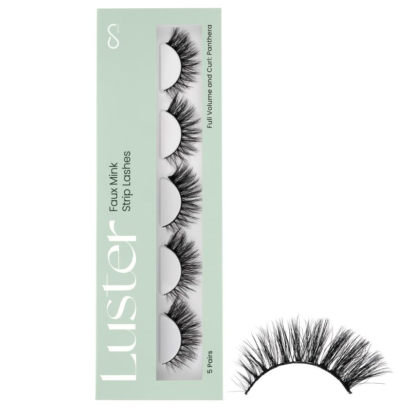 Photo 1 of ***BUNDLE 3 PACK*** Faux Mink Strip Lashes, DIY Individual Fake Eyelashes At Home Extensions, Bold and Dramatic Eye Lashes for a Statement Glam, Waterproof and Reusable Lashes Wispy, 5 Pairs Panthera