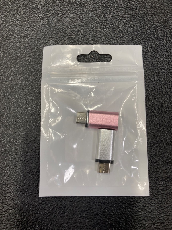 Photo 2 of for Lightning Female to USB C Male Adapter USB Type C Charger Connector Compatible with iPhone 15/15 Pro/15 Pro Max/15 Plus iPad Air Google Pixel Charging Data Transmission Pink+Silver