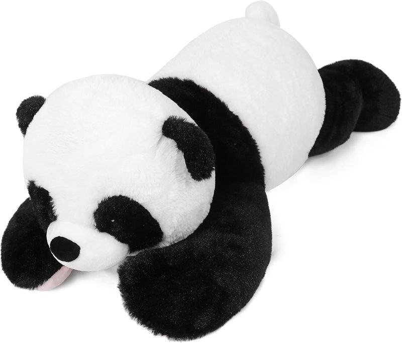 Photo 1 of 5lb Weighted Stuffed Animals, 24in Big Panda Plush, Cute Soft Plushie Pillows for Adults Boys Girls