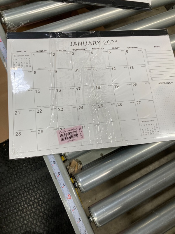 Photo 2 of Desk Calendar 2024 - Monthly Desk Calendar, 12 Months Calendar 2024, January 2024- December 2024, 12" x 17", 2024 Desk Calendar, Large Ruled Blocks for Planning and Organizing for Home or Office, Simple White **** BUNDLE PACK OF 2 ****