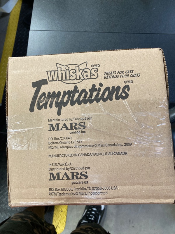 Photo 3 of 12 Pack .Mars Whiskas Temptations Savory Salmon Flavor Treat for Cat, 3 Ounce Peg - 12 per case.