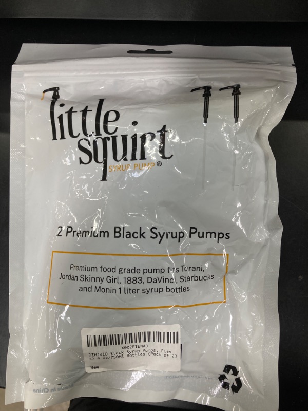 Photo 2 of DZHJKIO Black Syrup Pumps, Fits 25.4 Oz/750Ml Bottles (Pack of 2)