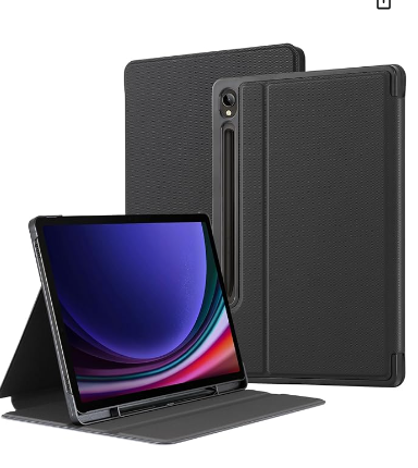 Photo 1 of Cobak Case for Samsung Galaxy Tab S9+ with S Pen Holder, Slim, Multi Viewing Angles, Shockproof Stand Folio Cover. All New PU Leather Smart Cover with Auto Sleep Wake Feature.
