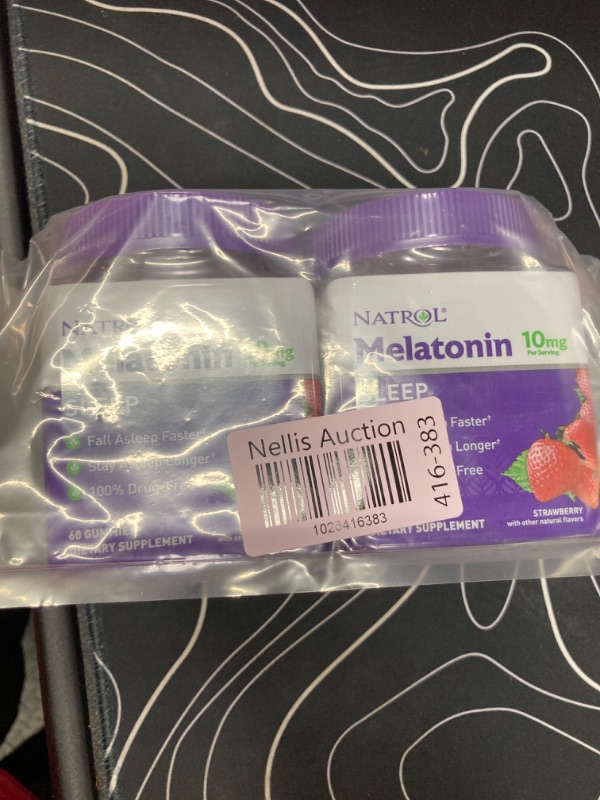 Photo 2 of **2 Pack** Melatonin 10mg, Sleep Support, Gummies Strawberry