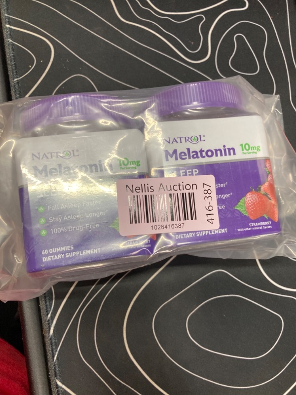 Photo 2 of **2 Pack** Melatonin 10mg, Sleep Support, Gummies Strawberry