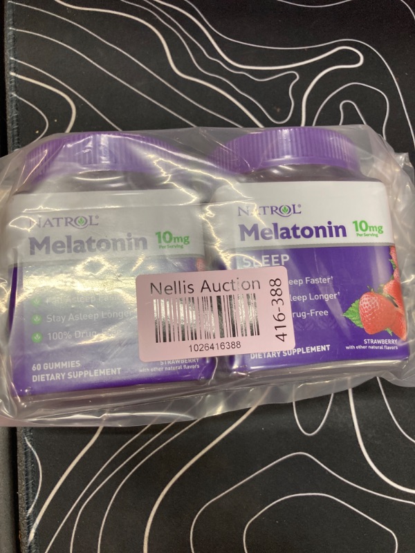 Photo 2 of **2 Pack** Melatonin 10mg, Sleep Support, Gummies Strawberry