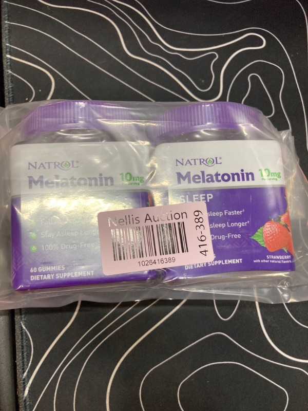 Photo 2 of **2 Pack** Melatonin 10mg, Sleep Support, Gummies Strawberry