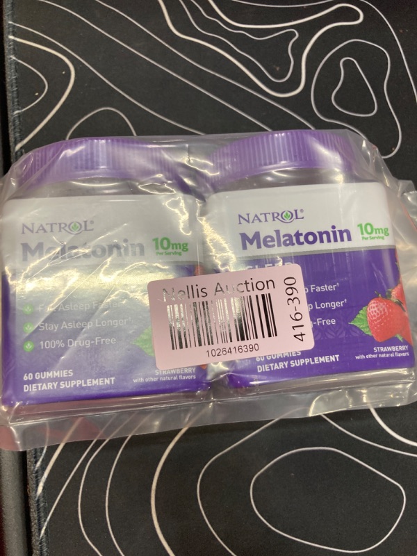 Photo 2 of **2 Pack** Melatonin 10mg, Sleep Support, Gummies Strawberry