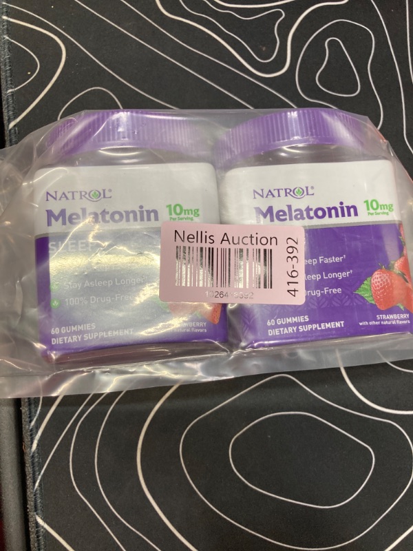 Photo 2 of **2 Pack** Melatonin 10mg, Sleep Support, Gummies Strawberry