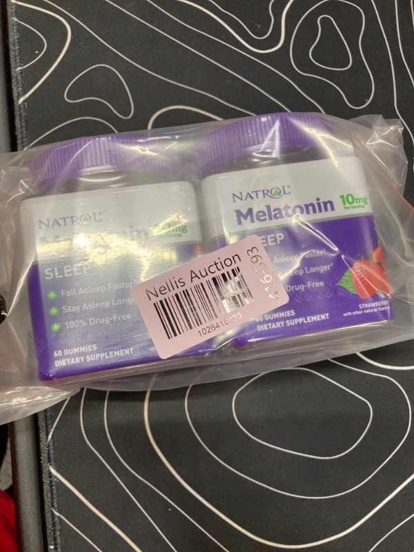 Photo 2 of **2 Pack** Melatonin 10mg, Sleep Support, Gummies Strawberry