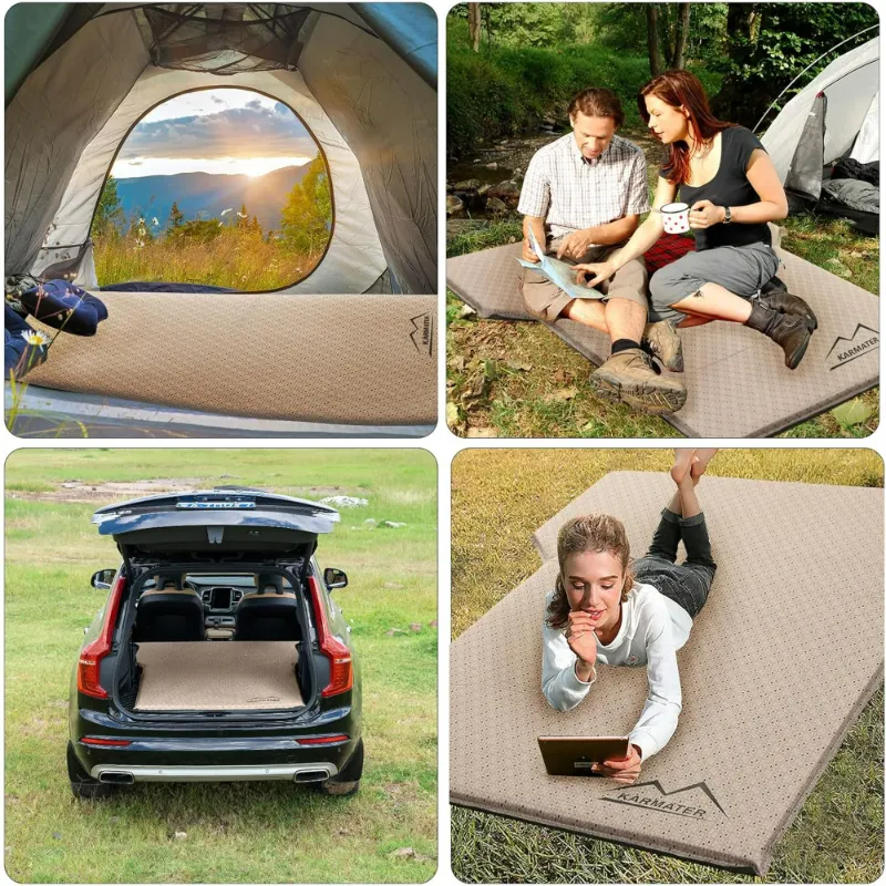 Photo 1 of SUV Air Mattress for Car Camping, Extra Thick Memory Foam Car Air Mattress, Car Sleeping Pad Self Inflating SUV Camping Mattress for 2 Persons, Car Bed Mattress for SUV with Storage Bag