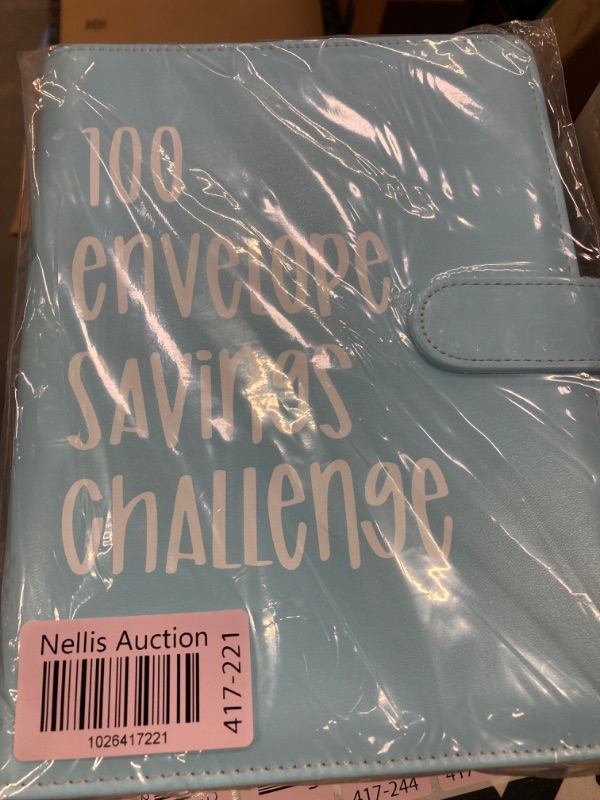 Photo 2 of 100 Envelopes Money Saving Challenge Binder, A5 Money Savings Budget Challenges Book with Envelopes & Challenge Tracker, Cash Envelopes Fun Way Savings Challenges Book to Save $5,050 (Blue)