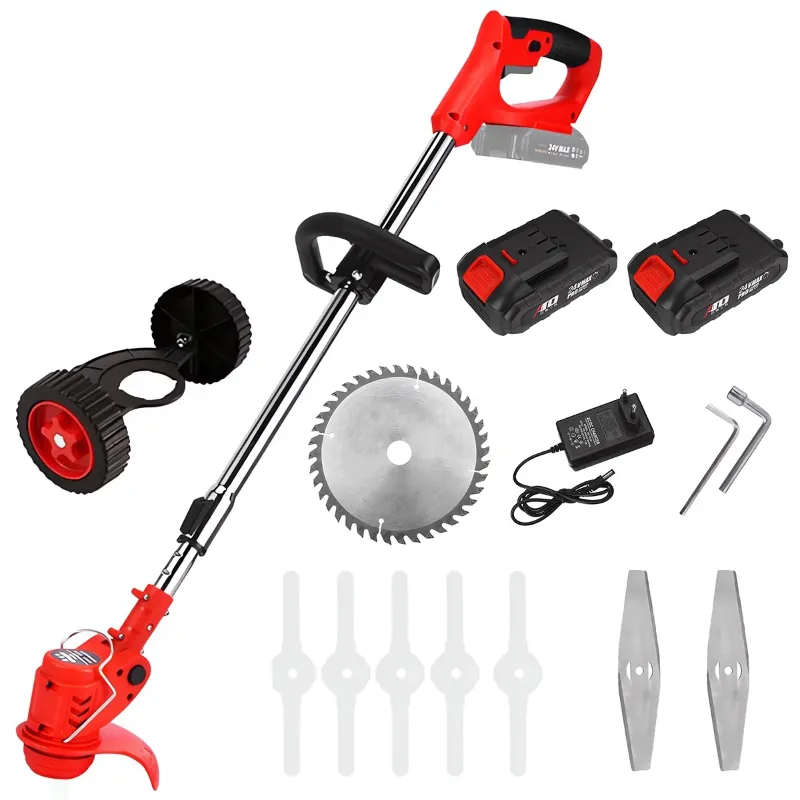 Photo 1 of ***MISSING SCREWS*** Cikuci Cordless String Trimmer, 6 Inch Electric Weed Eater Lawn Edger with 2Pcs Battery
