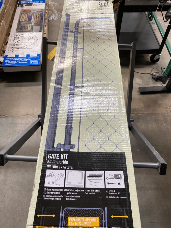 Photo 1 of Everbilt 6 Ft. W X 5 Ft. H Metal Expandable Galvanized Chain Link Fence Gate Kit