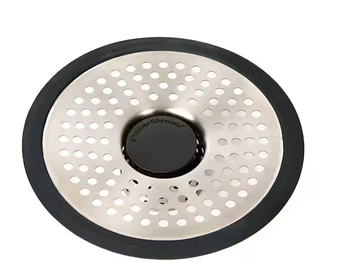 Photo 1 of 1.75 in. - 3 in. Walk-in Shower Stall Drain Protector Hair Catcher Stainless Steel Finish
