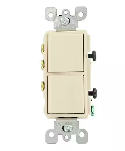 Photo 1 of Decora 15 Amp 3-Way AC Combination Switch, Light Almond