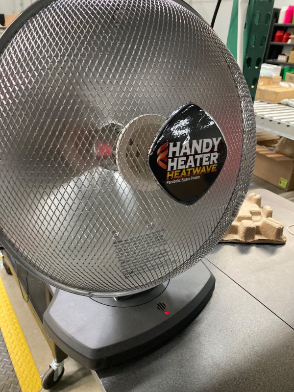 Photo 3 of 2 HANDY HEATER 1200-Watt Oscillating Parabolic Heater, Black