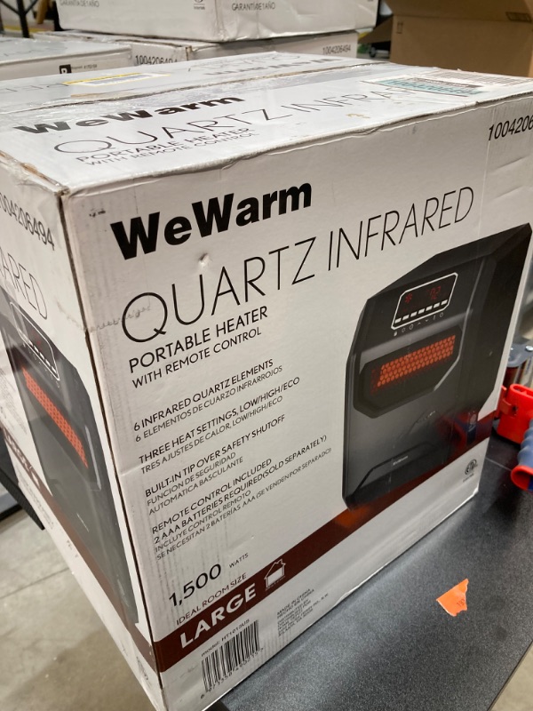 Photo 3 of WeWarm We Warm Quartz Infrared Space Heater HT1013US LARGE Room Size 1500 Watts
