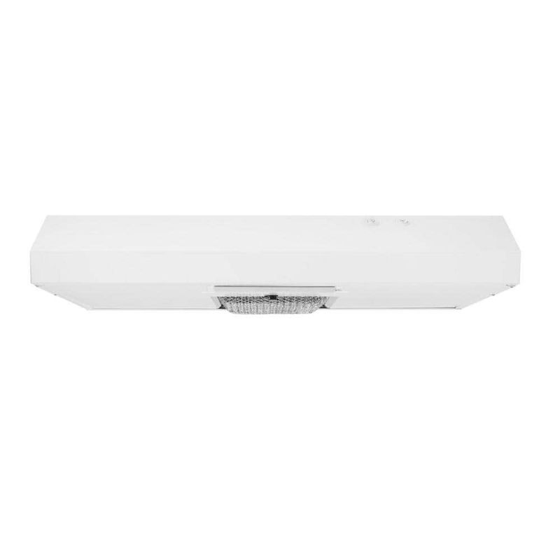 Photo 1 of ***LARGE DENT IN THE BACK SIDE*** Vissani Arno 30 in. 240 CFM Convertible Under Cabinet Range Hood in White with Lighting and Charcoal Filter, White Painted
