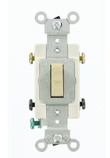 Photo 1 of 20 Amp Double-Pole Commercial Switch, Ivory (3PC) 