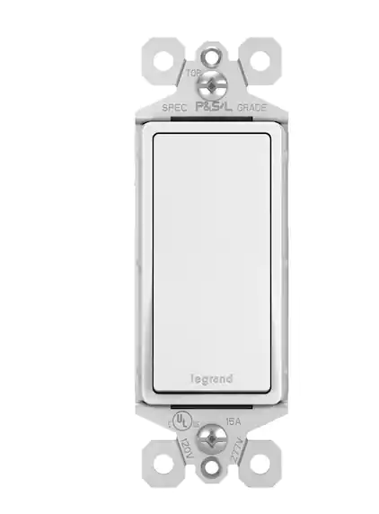 Photo 1 of radiant 15 Amp 120-Volt Single-Pole Decorator/Rocker Light Switch, White (10PC)
