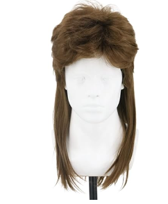 Photo 1 of LeMarnia Men Women Brown Long Straight Wig