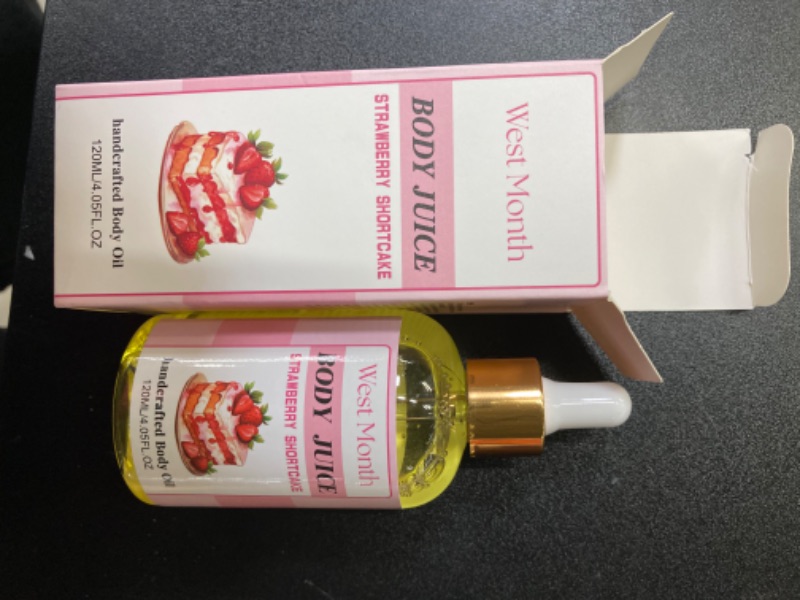 Photo 2 of 120ml Body Oil,Strawberry Body Oil,Moisturizing Body Oil Handcrafted for Women