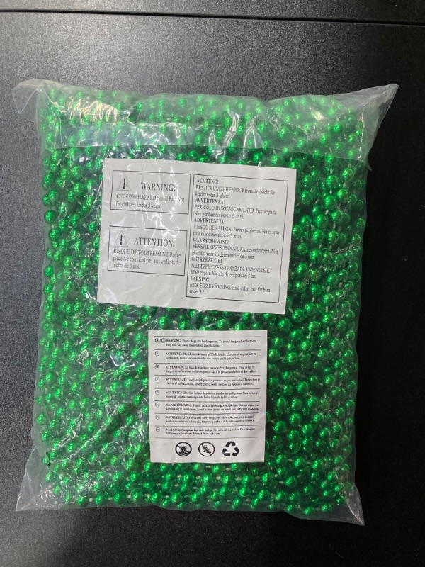 Photo 3 of JOYIN 36 PCS St Patrick Green Bead Necklaces, Lucky Green Beaded Necklaces Bulk for Saint Patrick's Day Accessories, Party Costume Dressing-up Accessories, St. Patrick's Day Party Favor Supplies