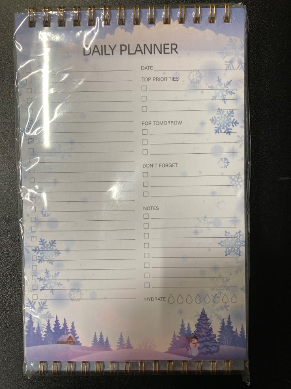 Photo 2 of Hotop 6 Pcs Christmas to Do List Notepad Santa Snowman Daily Planner To Do Notebook Daily List Planner for Xmas Party Favors Classroom Office Gifts, 30 Sheets/pcs(7.87 x 5.12 Inch, Attractive Style) 7.87 x 5.12 Inch Attractive Style