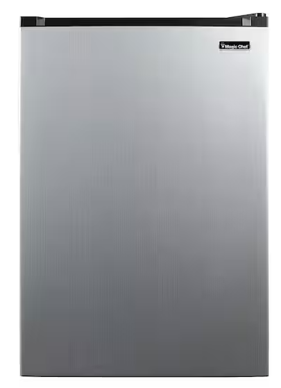 Photo 1 of 4.4 cu. ft. Mini Fridge in Stainless Steel Kitchen Look without Freezer