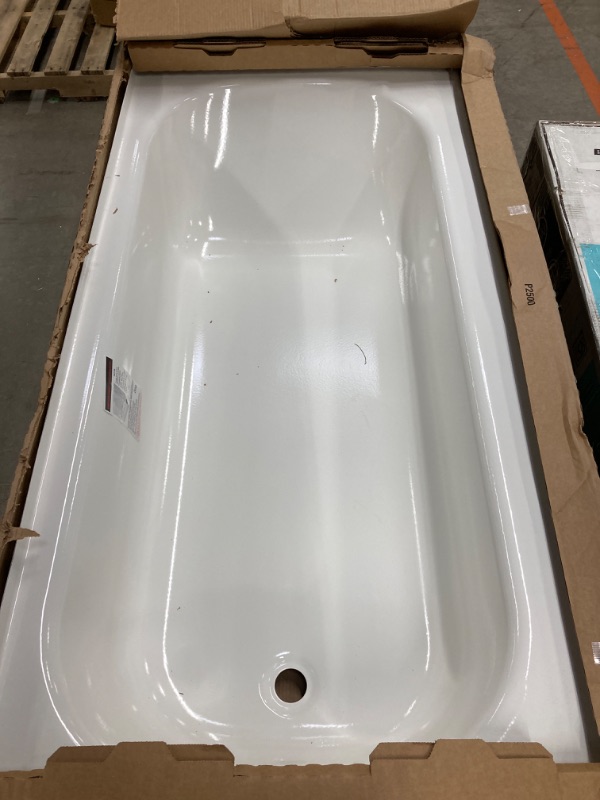 Photo 2 of Aloha 60 in. x 30 in. Soaking Bathtub with Left Drain in White