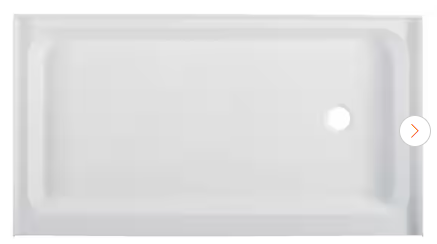 Photo 1 of Voltaire 36 in. x 60 in. Acrylic, Single-Threshold, Right-Hand Drain, Shower Base in White