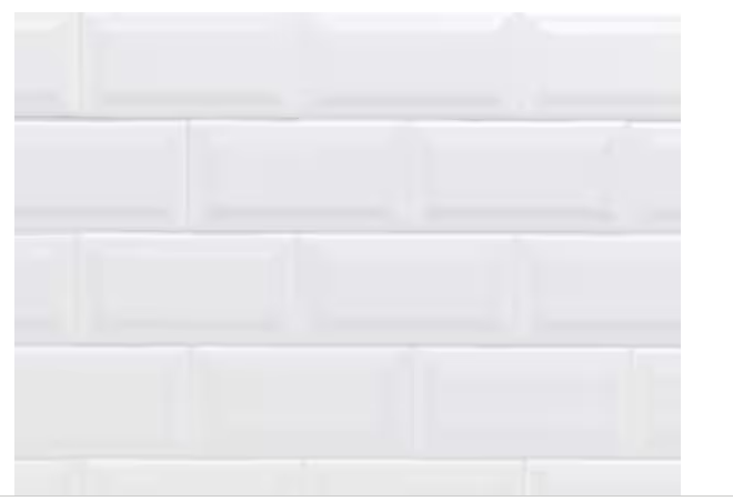 Photo 1 of Essential White Beveled 3 in. x 6 in. x 6mm Polished Ceramic Subway Wall Tile (10.76 sq. ft./case)