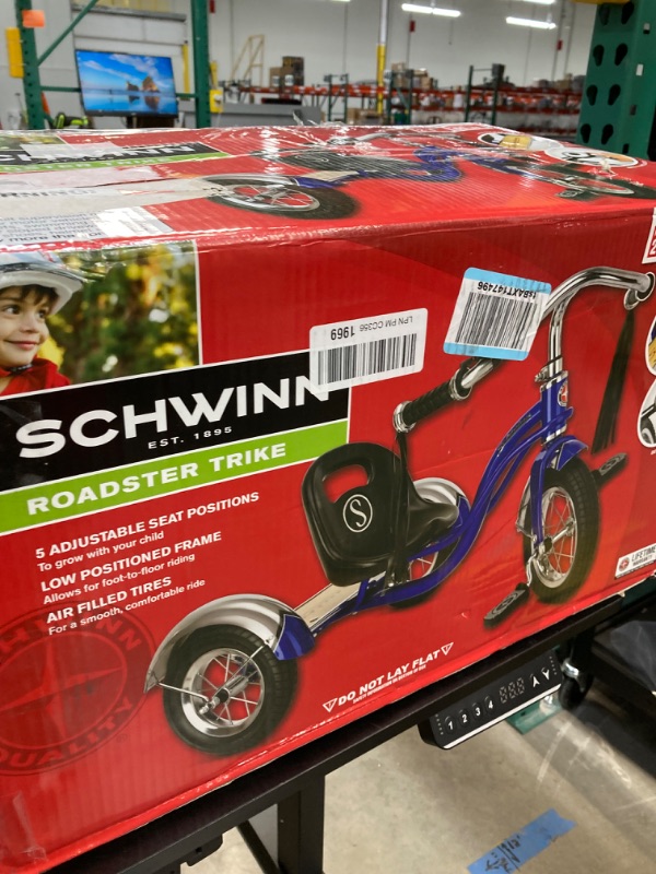 Photo 2 of Schwinn Roadster Tricycle for Toddlers and Kids Classic Tricycle Blue