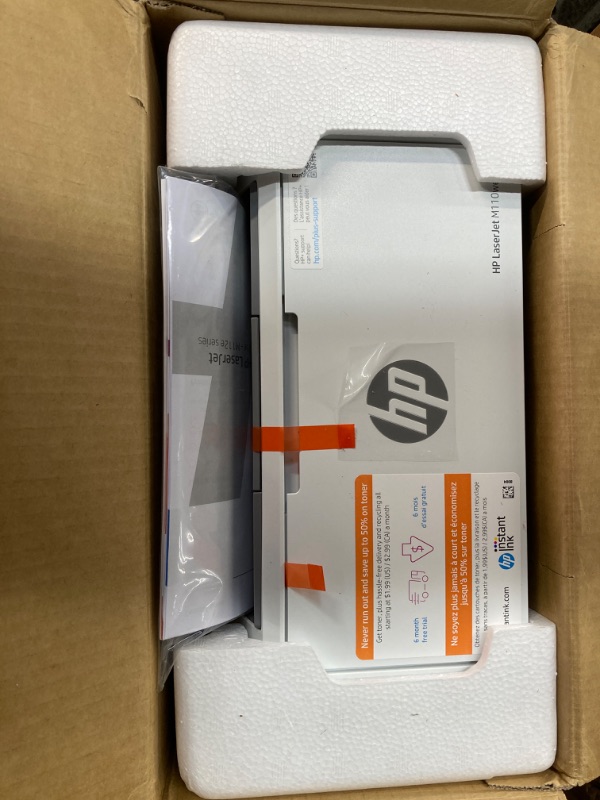 Photo 1 of HP LaserJet M110we Wireless Monochrome Printer with HP+ and Bonus 6 Months Instant Ink (7MD66E) New Version: HP+, M110we