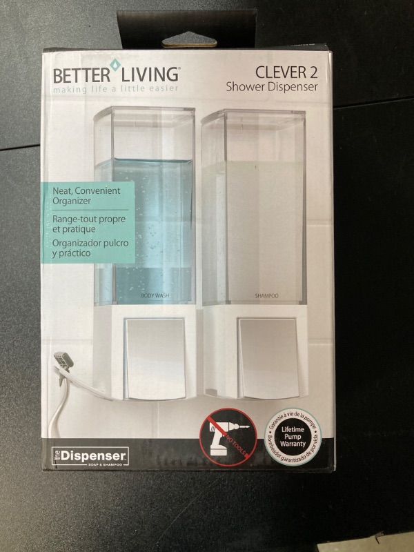 Photo 1 of Better Living Clever Double Dispenser - White