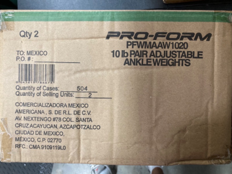 Photo 1 of ***BUNDLE OF 2*** ProForm 10 lb. Adjustable Ankle Weights - 2 Pack