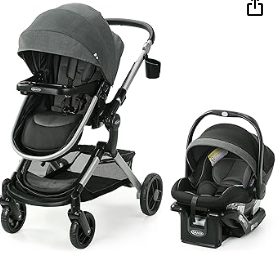 Photo 1 of Graco Modes Nest Travel System with Adjustable Reversible Seat, Pram Mode, Lightweight Aluminum Frame, and SnugRide 35 Lite Elite Infant Car Seat
