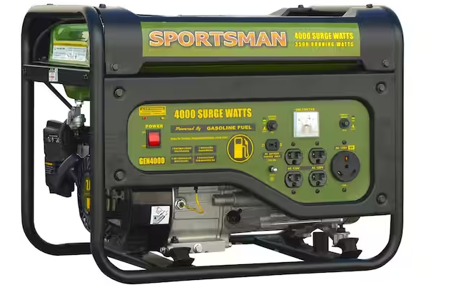 Photo 1 of Sportsman
4,000-Watt/3,500-Watt Recoil Start Gasoline Powered Portable Generator with RV Outlet, CO Detector and Auto-Shutoff