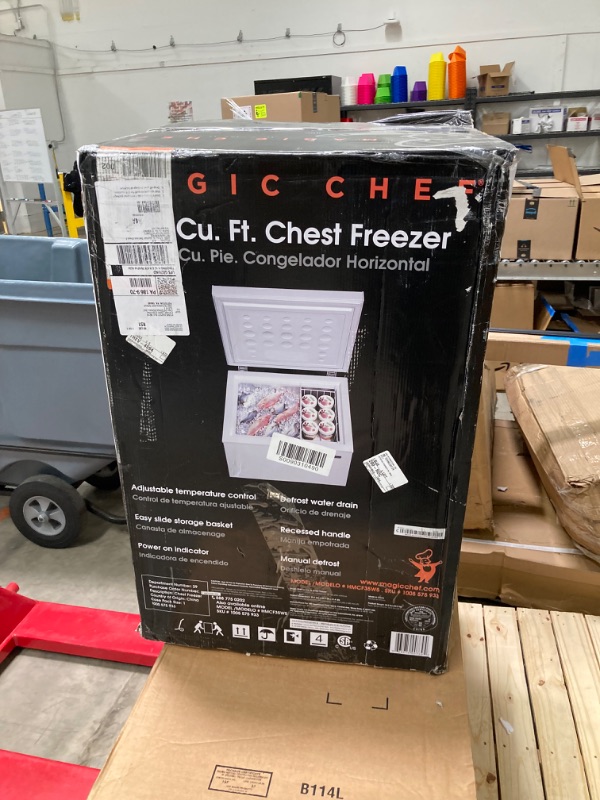 Photo 1 of 3.5 cu. ft. Manual Defrost Chest Freezer in White
